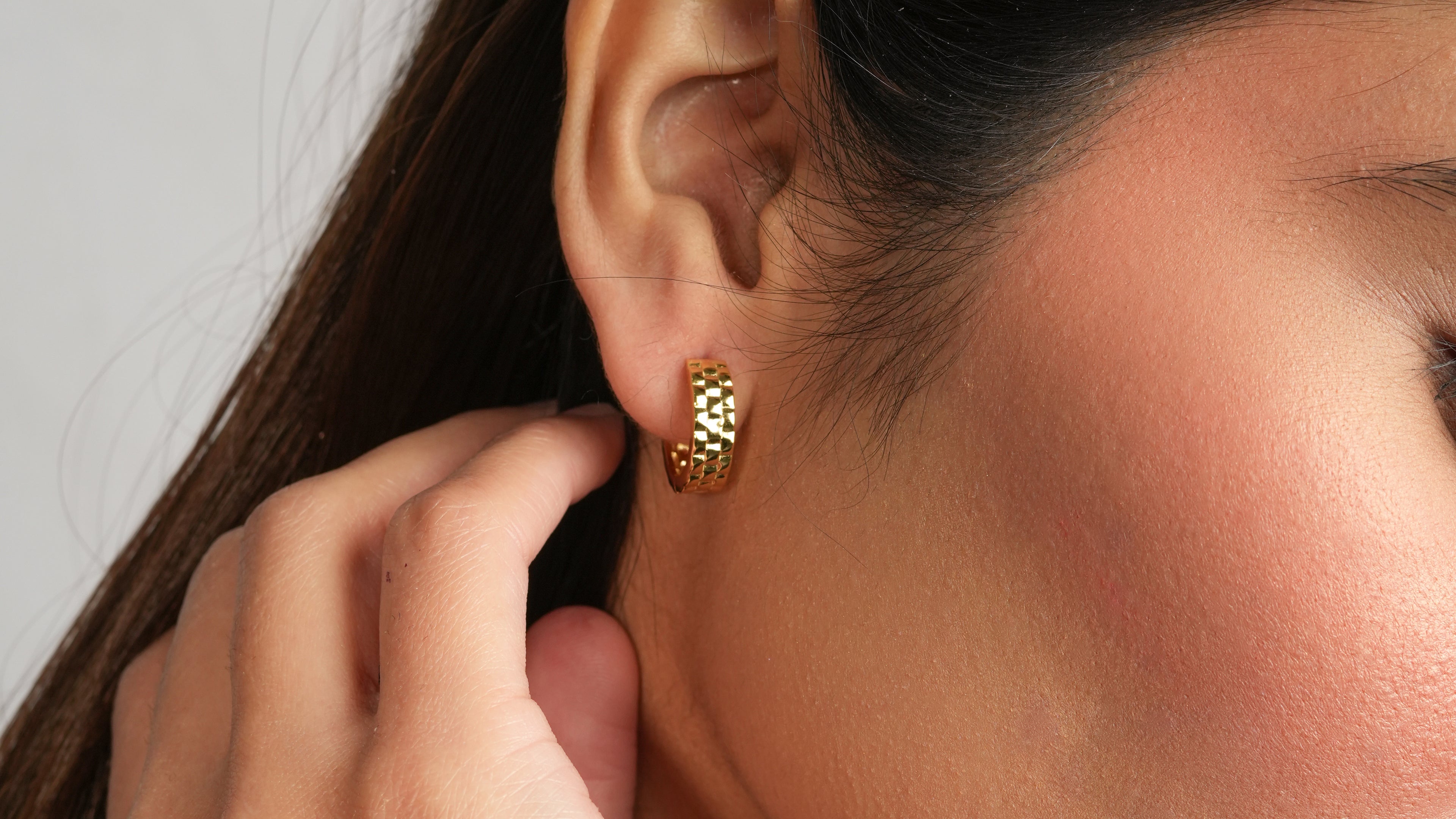 Brik Hoop Earrings