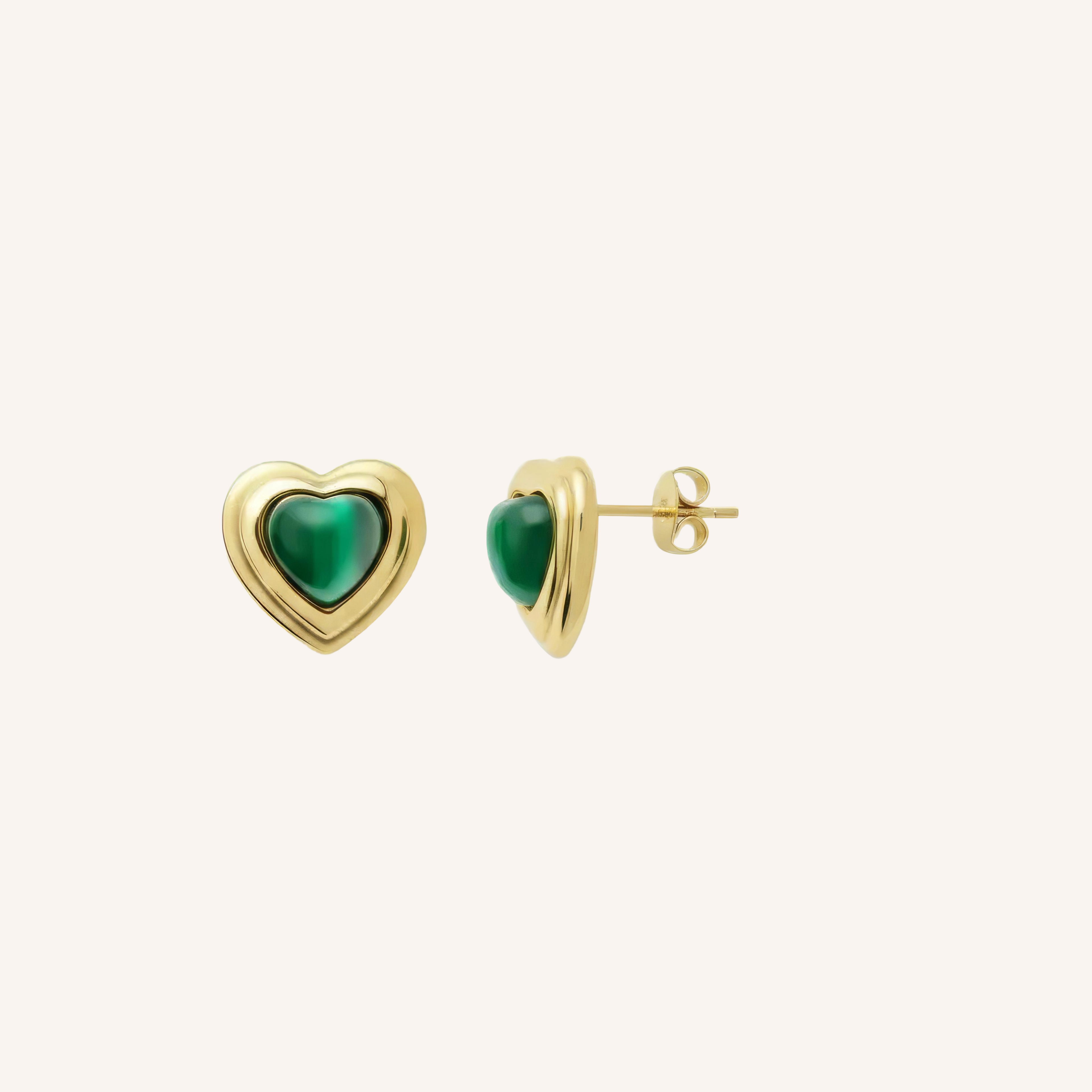 Heart Chakra Stud Earrings
