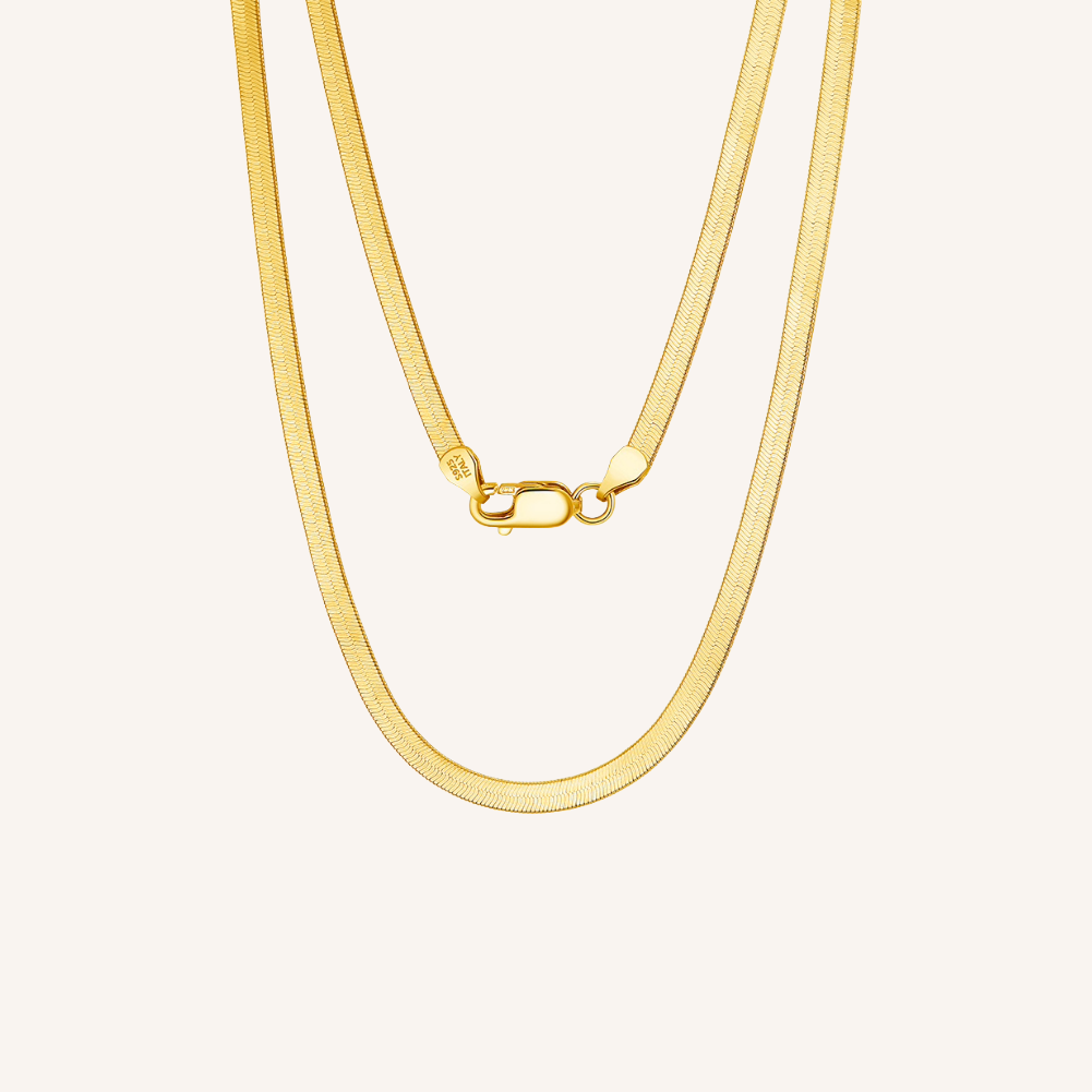 Statement Herringbone Chain Necklace