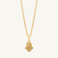 Mini gold hamsa necklace 