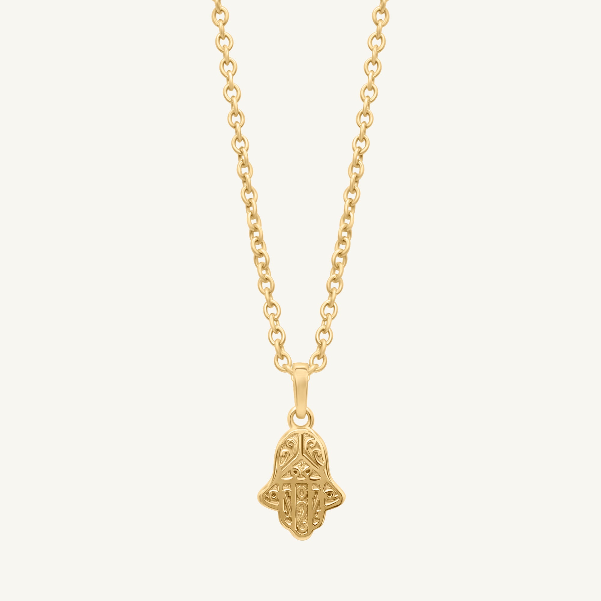 Mini gold hamsa necklace 