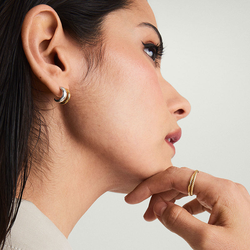 Jumeau Double Mixed Earrings