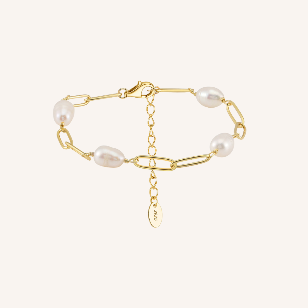 Pearl Paperclip Bracelet