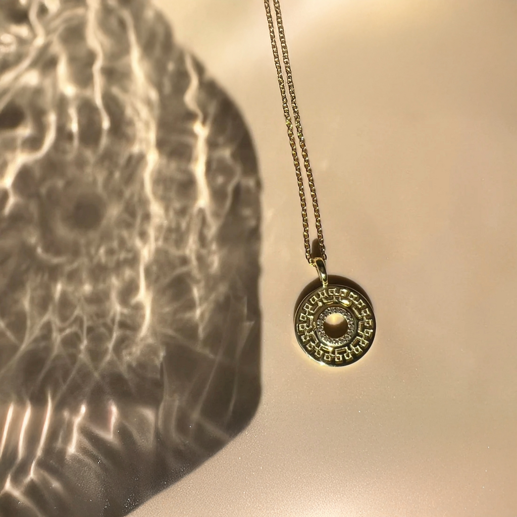 Medallion Vermeil Necklace in a beautiful area
