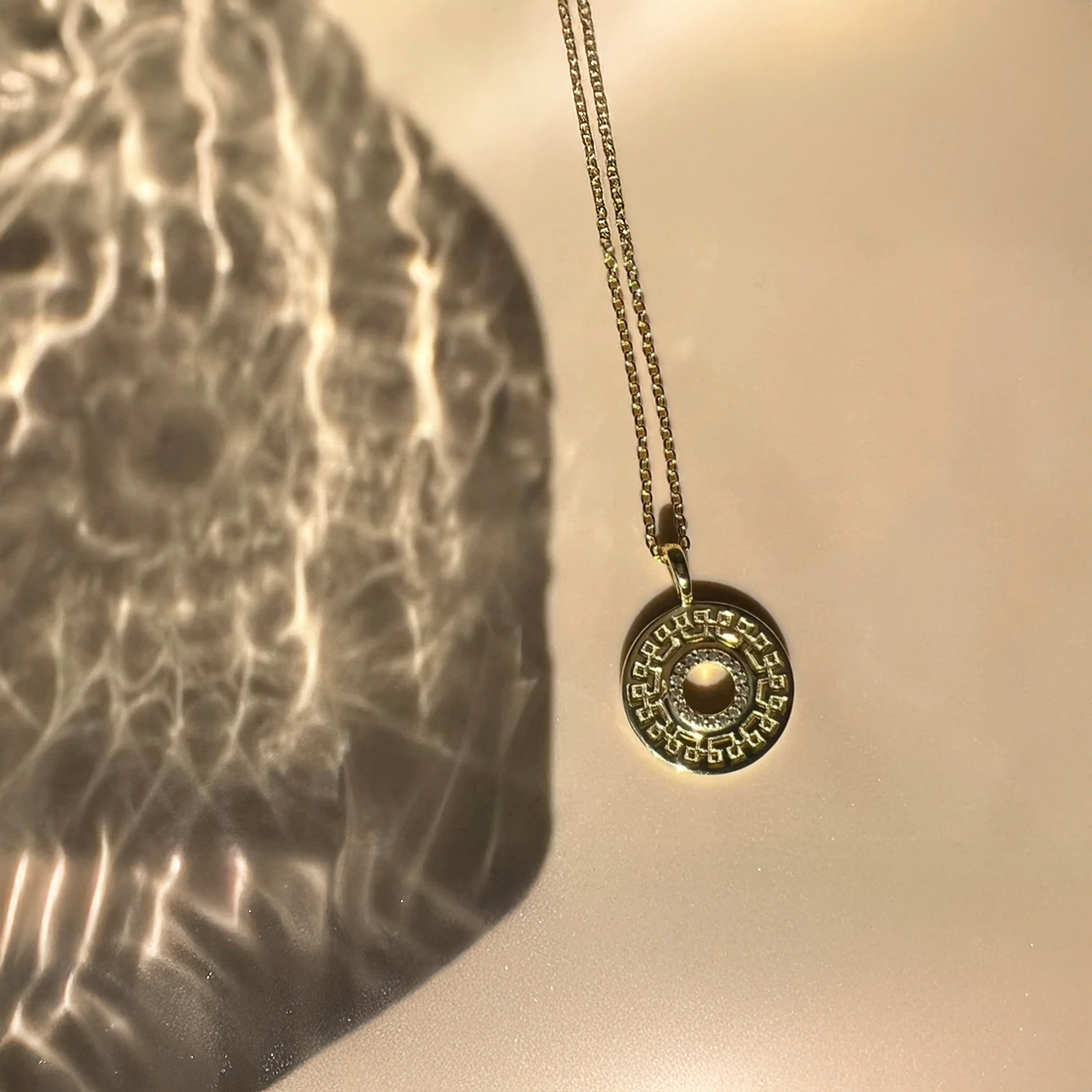 Medallion Vermeil Necklace in a beautiful area