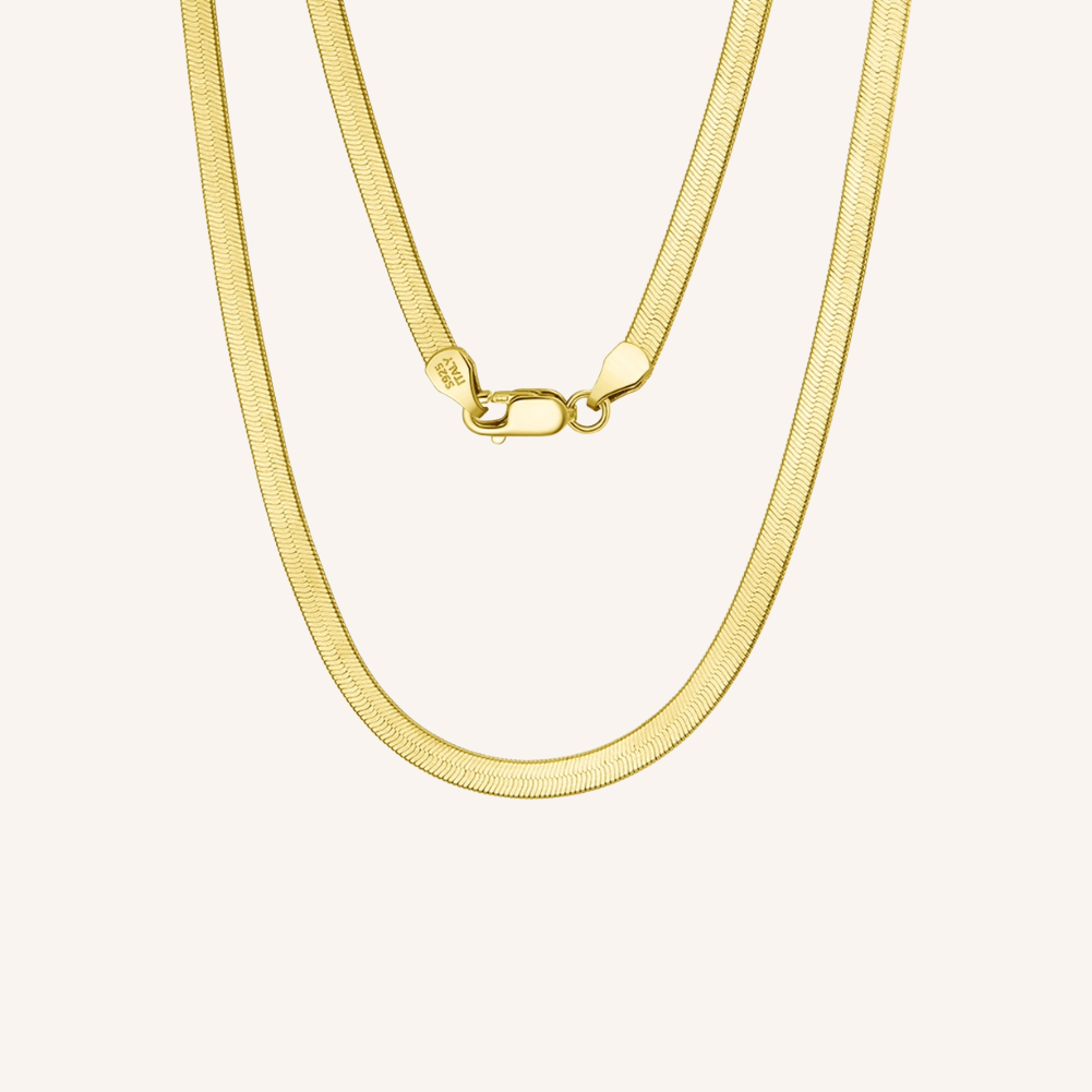 Statement Herringbone Chain Necklace