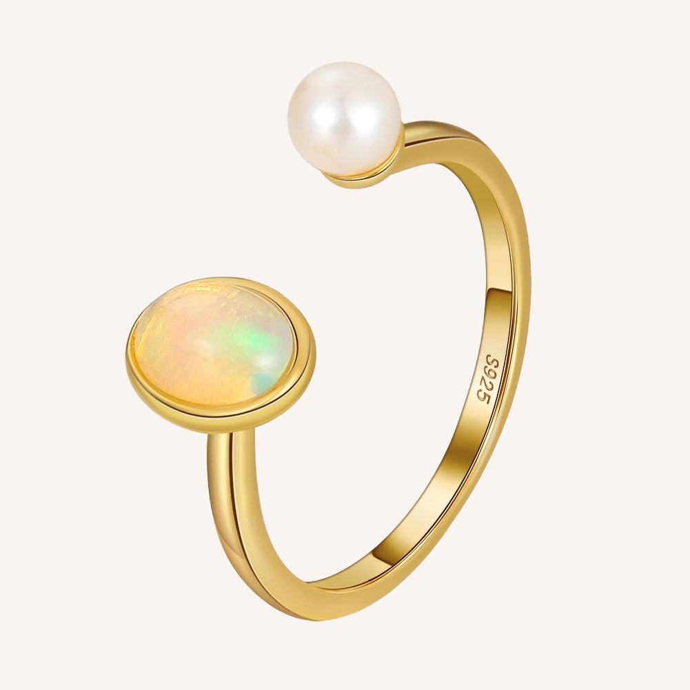 Qamaryn Opal Pearl Ring