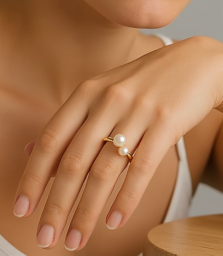 Vermeil Pearl Ring