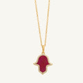 Pink Hamsa Necklace